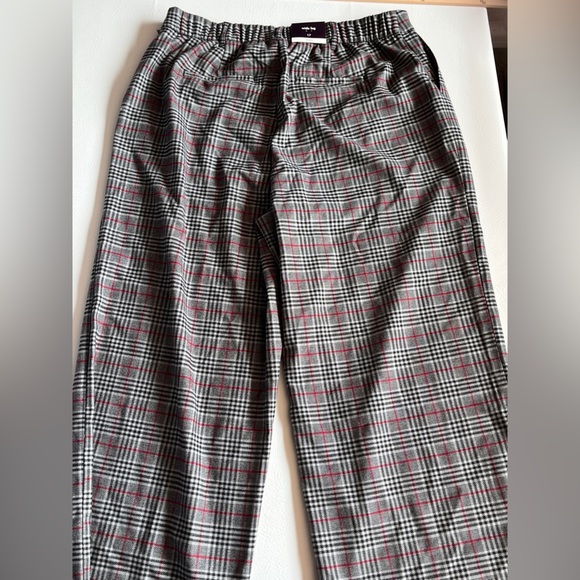 Ava & Viv Black and Gray Plaid Dress Pants Wide Leg sz 17 NWT - Picture 2 of 10